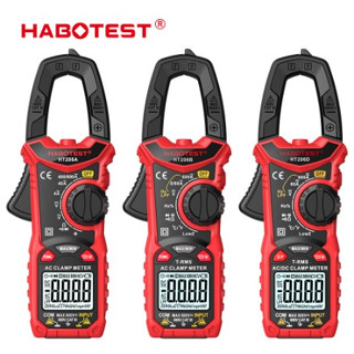 HABOTEST HT206 แคลมป์มิเตอร์ 600V AC/DC 6000 นับดิจิตอล มัลติมิเตอร์ ปัจจุบันอัตโนมัติช่วงมัลติมิเตอร์ 600A แอมป์ มิเตอร์ทดสอบ แรงดันไฟฟ้า โอห์ม ความต่อเนื่อง Hz