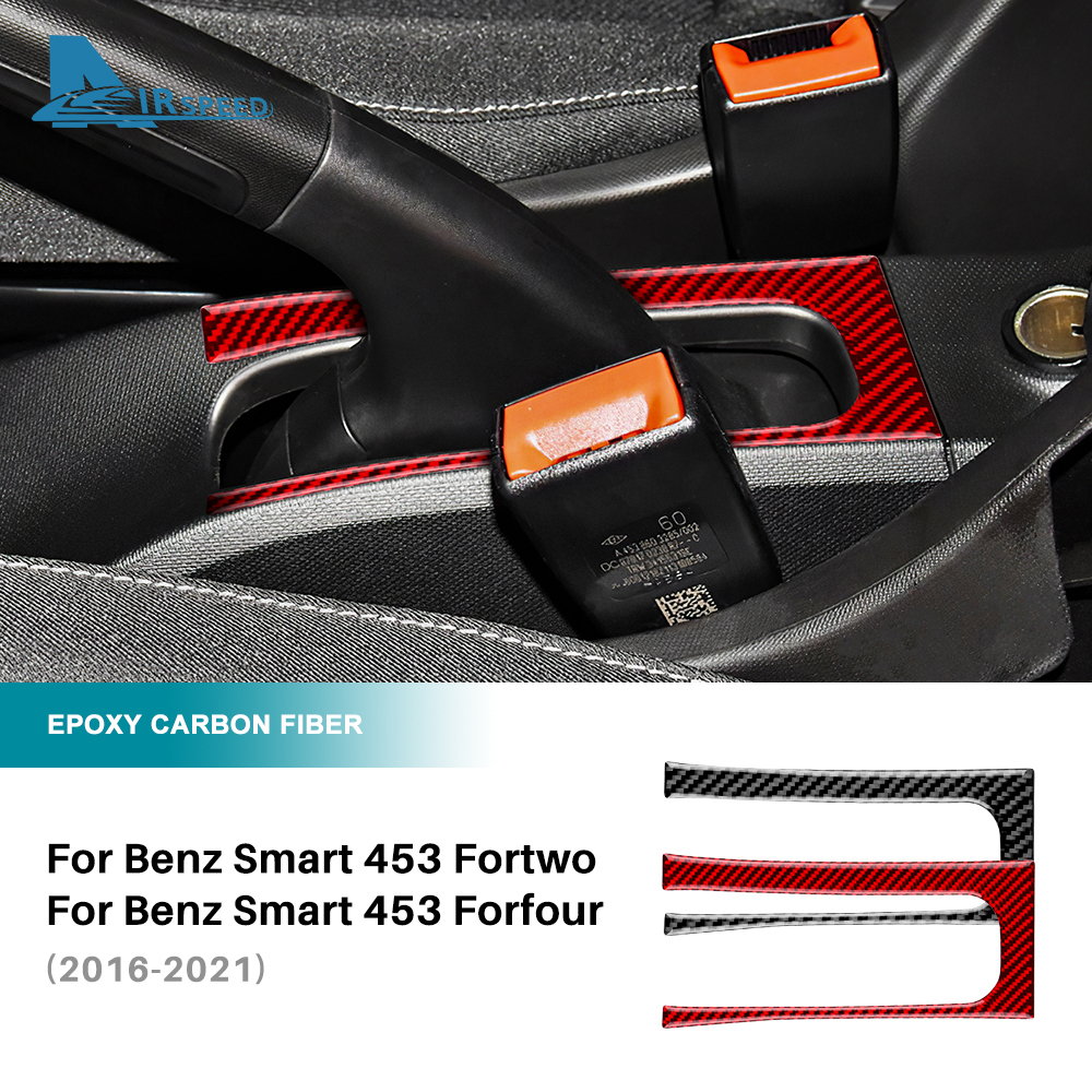 กรอบแผงเกียร์คาร์บอนไฟเบอร์-อุปกรณ์เสริม-สําหรับรถยนต์-benz-smart-fortwo-forfour-2016-2021