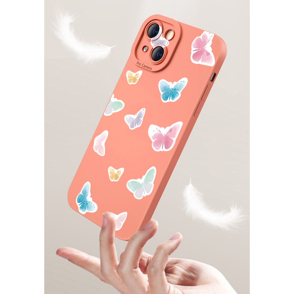 เคสโทรศัพท์มือถือ-ขอบสี่เหลี่ยม-ลายผีเสื้อ-หรูหรา-สําหรับ-samsung-galaxy-s22-plus-note-20-ultra-s21-fe-s20