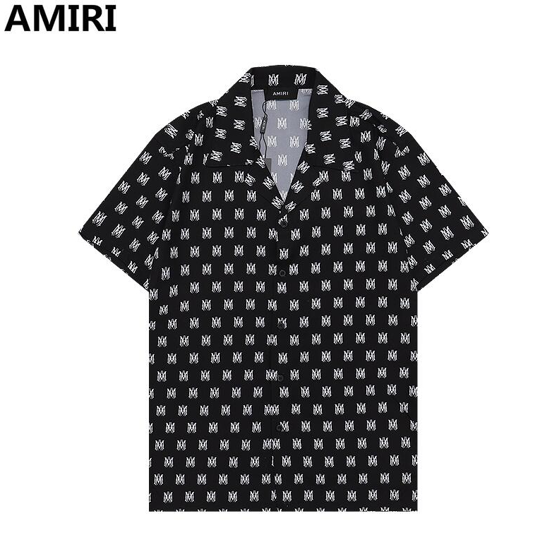 amir1-เสื้อเชิ้ตแขนสั้น-ผ้าฝ้าย-พิมพ์ลาย-มีสไตล์-คอปกพับ-สําหรับทุกเพศ