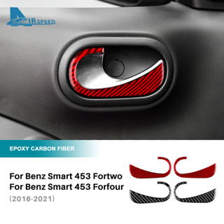 กรอบมือจับประตูรถยนต์ คาร์บอนไฟเบอร์ สําหรับ Benz Smart 453 Fortwo Forfour 2016-2021
