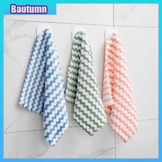 Bautumn เศษผ้า  กำจัดคราบสกปรกในห้องครัว  ผ้าขนหนูล้างจาน  ผ้าทำความสะอาด