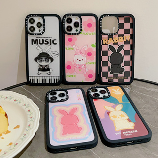 ใหม่ เคสป้องกันโทรศัพท์มือถืออะคริลิค ลายกระต่ายน่ารัก 3D กันกระแทก สําหรับ iPhone 14promax 14 13 13promax 12