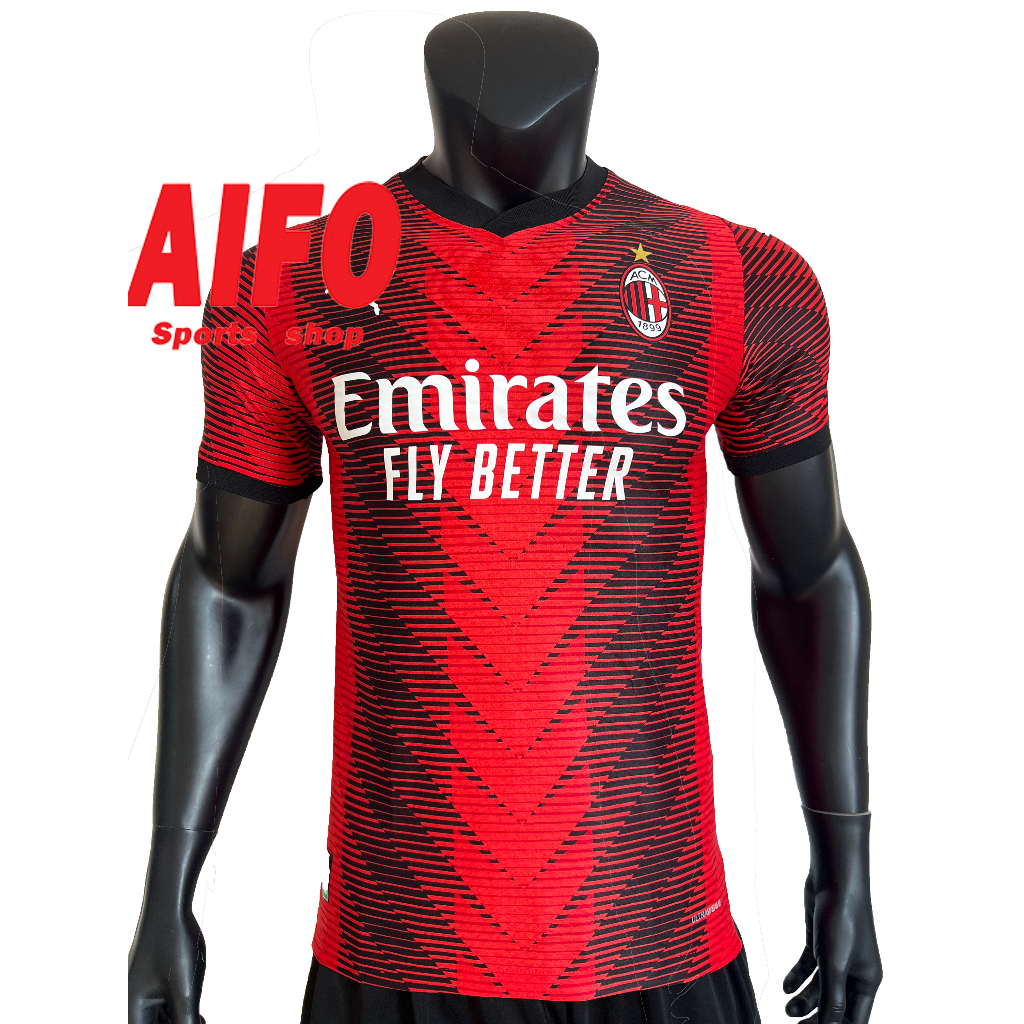 เสื้อกีฬาแขนสั้น-ลายทีมชาติฟุตบอล-ac-milan-player-version-2023-24-ชุดเหย้า-คุณภาพสูง-สําหรับผู้ชาย