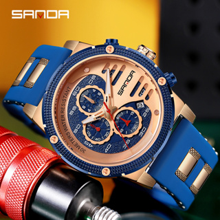 Sanda นาฬิกาข้อมือควอตซ์แฟชั่น แบรนด์หรู กันน้ํา คุณภาพสูง สําหรับผู้ชาย