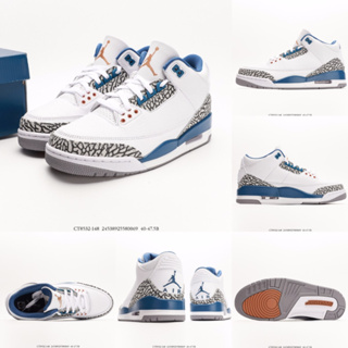 Jordan 3 retro "White and True Blue" "สีขาวและสีน้ําเงิน" ||| CT8532-148