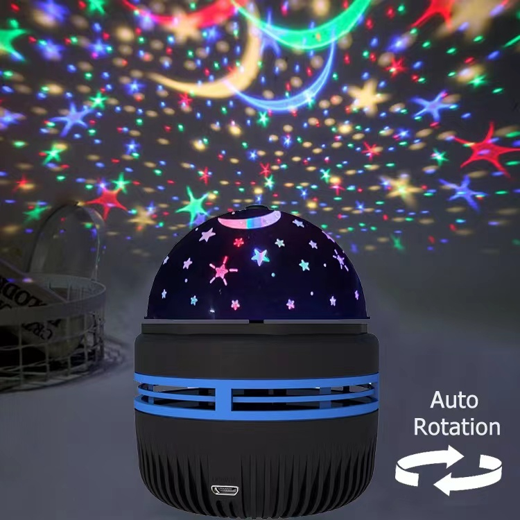 โคมไฟโปรเจคเตอร์-รูปดาว-หมุนได้-ชาร์จ-usb-สีสันสดใส-สําหรับตกแต่งเวที-ปาร์ตี้ดิสโก้-รถยนต์-ktv