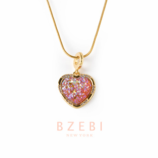 Bzebi ใหม่ สร้อยคอ จี้เพทาย รูปหัวใจน่ารัก สีชมพู สําหรับตุ๊กตาบาร์บี้ necklace เครื่องประดับแฟชั่น พรีเมี่ยม ไม่จางหาย ใส่อาบน้ําได้ 1279n