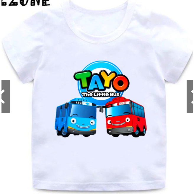 เสื้อยืดแขนสั้น-พิมพ์ลายการ์ตูน-tayo-the-little-bus-แฟชั่นฤดูร้อน-สําหรับเด็กผู้ชาย-และเด็กผู้หญิง