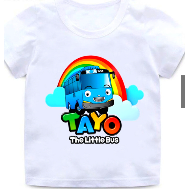 เสื้อยืดแขนสั้น-พิมพ์ลายการ์ตูน-tayo-the-little-bus-แฟชั่นฤดูร้อน-สําหรับเด็กผู้ชาย-และเด็กผู้หญิง