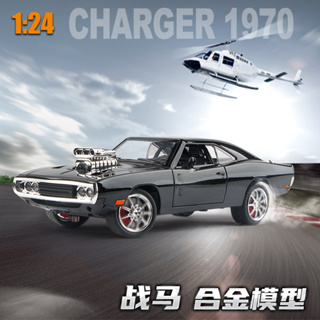 เครื่องชาร์จหลบ สเกล 1/24 1970 โลหะผสม Diecast ดึงกลับรถเก็บของเล่นของขวัญสําหรับเด็ก