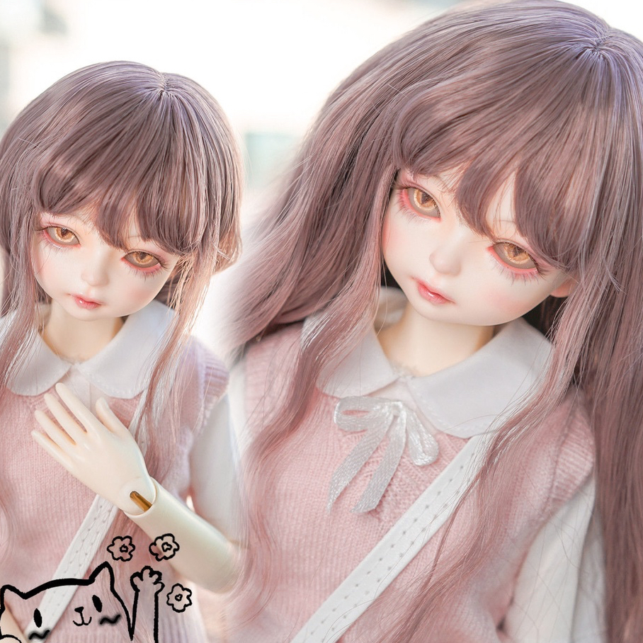 doll-wig-bjd-wig-doll-sd-วิกผมเด็ก-สามจุด-หกจุด-ผมหยิก-สากล-อุณหภูมิสูง-ผ้าไหม-เรียบ