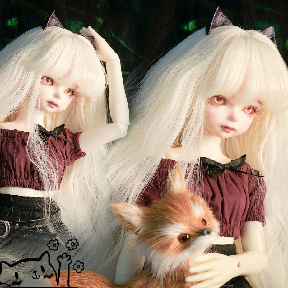 doll-wig-bjd-wig-doll-sd-วิกผมเด็ก-สามจุด-หกจุด-ผมหยิก-สากล-อุณหภูมิสูง-ผ้าไหม-เรียบ