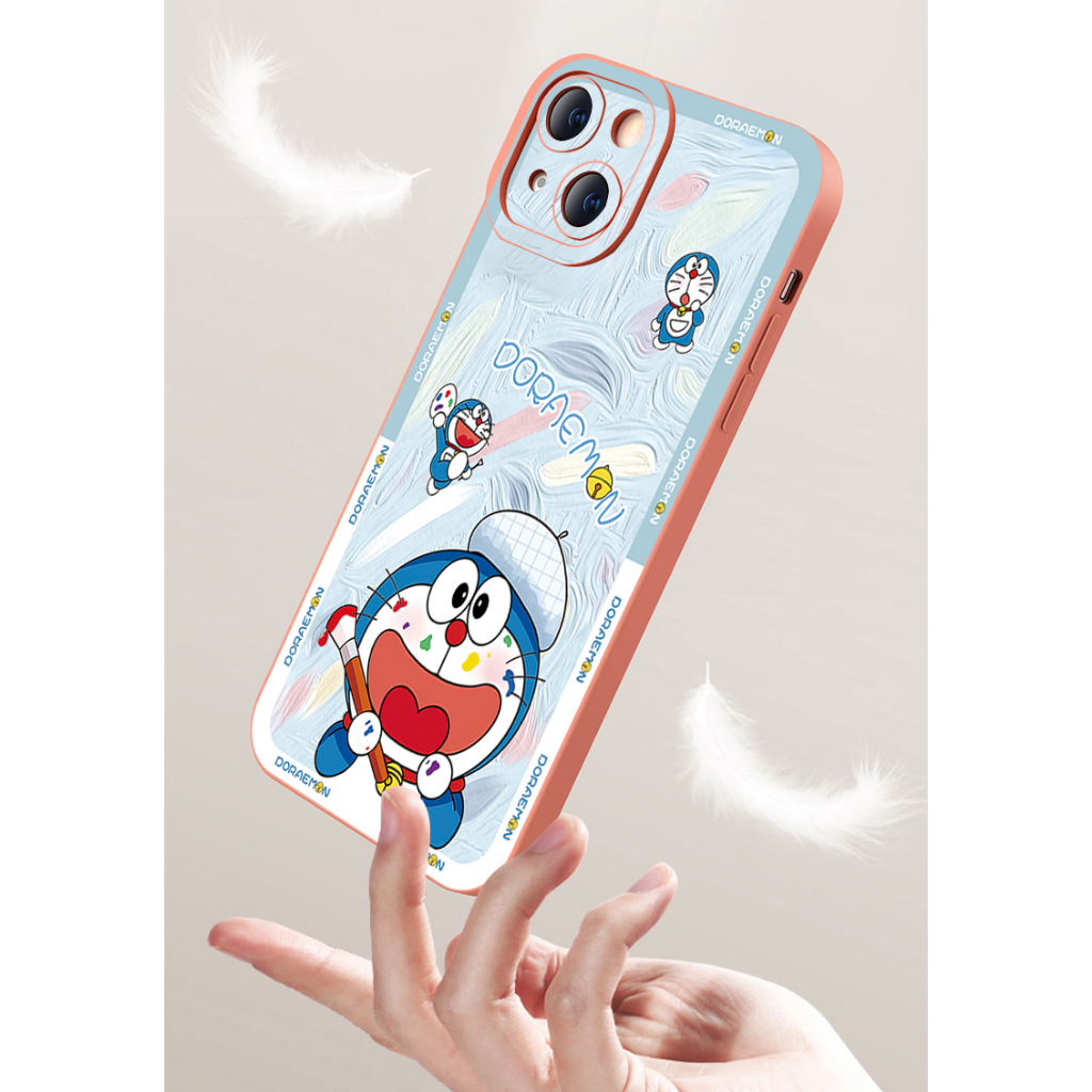 เคสโทรศัพท์มือถือ-ขอบสี่เหลี่ยม-ลายการ์ตูนโดราเอมอนน่ารัก-สําหรับ-poco-x4-pro-m4-m3-pro-5g-x3-nfc-gt-f3-c55