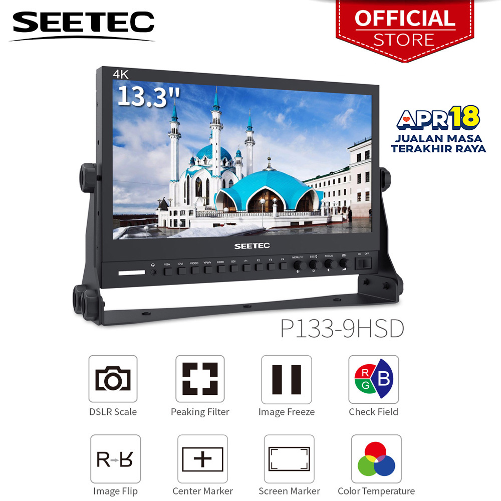 Seetec P133-9HSD มอนิเตอร์กล้อง 13.3 นิ้ว 4K Ultra HD Seetec P133-9HSD มอนิเตอร์กล้อง 13.3 นิ้ว 4K Ultra HD