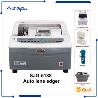 Aist SJG-5188 เครื่องเจียรขอบเลนส์อัตโนมัติ สําหรับตัดกระจก PC CR GC