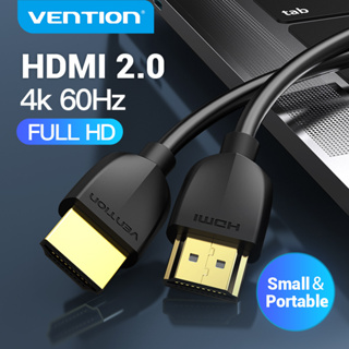 Vention สาย Hdmi 2.0 4K Hdmi Gold Connector Slim Cable สายเคเบิ้ลที่บางเฉียบ สำหรับ TV IPTV LCD xbox 360 PS3 PS4 AAI-2