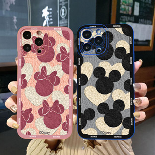 เคสโทรศัพท์มือถือ ขอบสี่เหลี่ยม แบบเต็ม ลายมิกกี้ มินนี่เมาส์ สําหรับ Realme C35 C11 2021 C12 C15 C21Y C25Y C25S Realme5 5i 6i 8 Pro