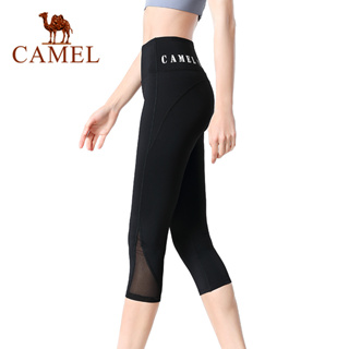 Camel กางเกงขาสั้น เอวสูง เหมาะกับการเล่นโยคะ ฟิตเนส กีฬา สําหรับผู้หญิง