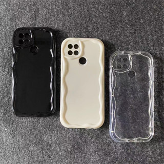 เคสโทรศัพท์มือถือแบบนิ่ม TPU ใส กันกระแทก กันรอยกล้อง ลายคลื่น สําหรับ Realme C21 C25 C21Y C15 C12 C11 C20 A15 A15s