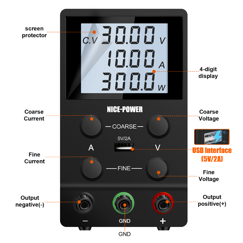 พาวเวอร์ซัพพลายดิจิทัล-lcd-30v-10a-lab-dc-0-30v-0-10a-สําหรับซ่อมแซมโทรศัพท์มือถือ-pcb