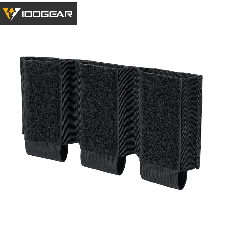 IDOGEAR – Pochette Tactique Triple Mag, Rabat Avant Déchiré