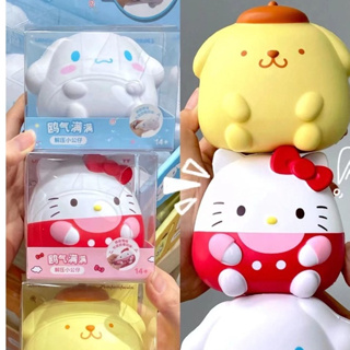 Kawaii Sanrio ของเล่นบีบสกุชชี่ Hello Kitty Cinnamoroll Pom Pompurin คลายเครียด สําหรับตกแต่งบ้าน