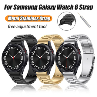 สายนาฬิกาข้อมือซิลิโคนโลหะ แบบเปลี่ยน สําหรับ Samsung Galaxy Watch 6 5 4 Smart Watch