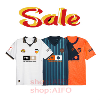 เสื้อกีฬาแขนสั้น ลายทีมชาติฟุตบอล Valencia Home Away Jersey 23 24 ชุดเหย้า สําหรับผู้ชาย