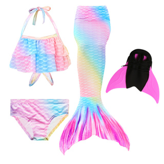 เด็กหญิงหางเงือกกับ Flipper ชุดว่ายน้ำบิกินี่ชุดว่ายน้ำนางเงือก