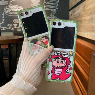 เคสโทรศัพท์มือถือ ลายการ์ตูนชินจังตลก สําหรับ Samsung Galaxy Z Flip 3 4 5G ZFlip5 ZFlip4 Flip3 Flip5 Flip4