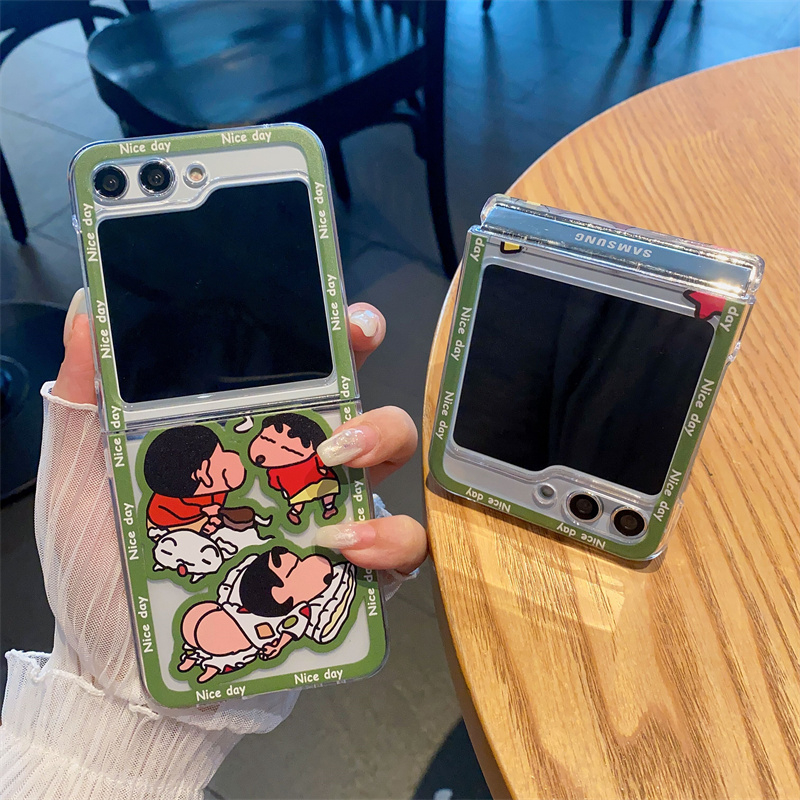 เคสโทรศัพท์มือถือ-ลายการ์ตูนชินจังตลก-สําหรับ-samsung-galaxy-z-flip-3-4-5g-zflip5-zflip4-flip3-flip5-flip4