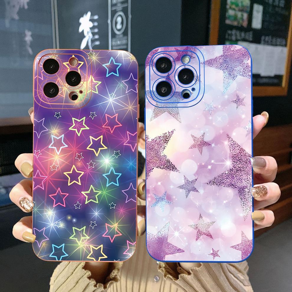 เคสป้องกันโทรศัพท์มือถือ-ขอบสี่เหลี่ยม-ลายดาว-สําหรับ-vivo-y15a-y15s-t1-5g-t1x-y02s-y21s-y21a-y21s-y33s-y12s-y11s-y12a-y01-y1s-y20s-y20a