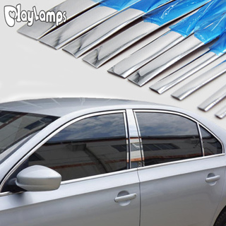 แถบโครเมี่ยม PVC แบบนิ่ม ป้องกันรอยขีดข่วน สีเงิน สําหรับตกแต่งประตู หน้าต่างรถยนต์ 3 เมตร