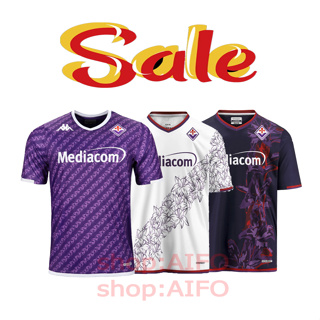 เสื้อกีฬาแขนสั้น ลายทีมชาติฟุตบอล ACF Fiorentina Home Away Jersey 23 24 ชุดเหย้า สําหรับผู้ชาย