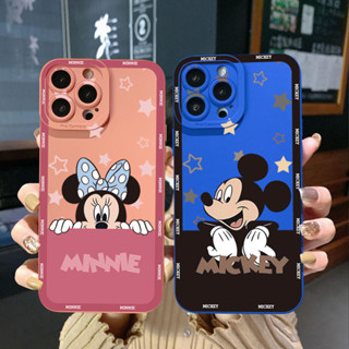 เคสโทรศัพท์มือถือ ขอบสี่เหลี่ยม แบบเต็ม ลายมิกกี้ มินนี่เมาส์ สําหรับ OPPO Reno7 4G Reno6 Reno8 Z 5G Reno5 F Reno2 F Reno3 Reno4 A17 A17K A77S A57S