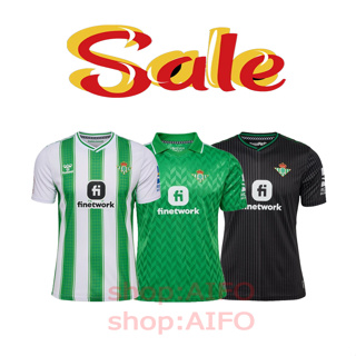 เสื้อกีฬาแขนสั้น ลายทีมชาติฟุตบอล Real Betis Home Away Jersey 23 24 ชุดเหย้า คุณภาพสูง สําหรับผู้ชาย