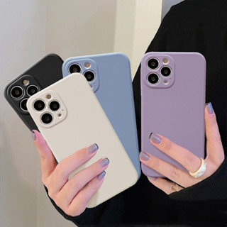 เคสโทรศัพท์ ซิลิกาเจลนิ่ม กันกระแทก สีพื้น เรียบง่าย มีสไตล์ สําหรับ Xiaomi 11T Redmi 9A 9C 10 10C 12C Note 9 10 11 11S 12