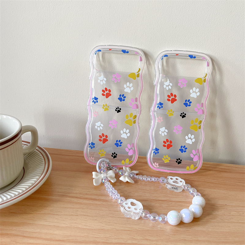 เคสโทรศัพท์มือถือแบบนิ่ม-กันกระแทก-ลายการ์ตูนแมวน่ารัก-พร้อมสายโซ่คล้อง-สําหรับ-samsung-galaxy-z-flip5-flip5-z-flip-3-flip-4-5g