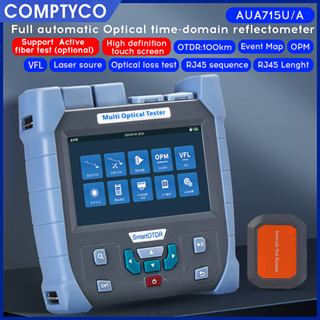 Comptyco AUA715U/A OTDR เครื่องทดสอบออปติคอลไฟเบอร์ออปติก 100 กม. 1550 นม. โหมดเดียว สะท้อนเวลาออปติคอลอัตโนมัติ เครื่องวัดความผิดพลาดทางสายตา 9-in-1