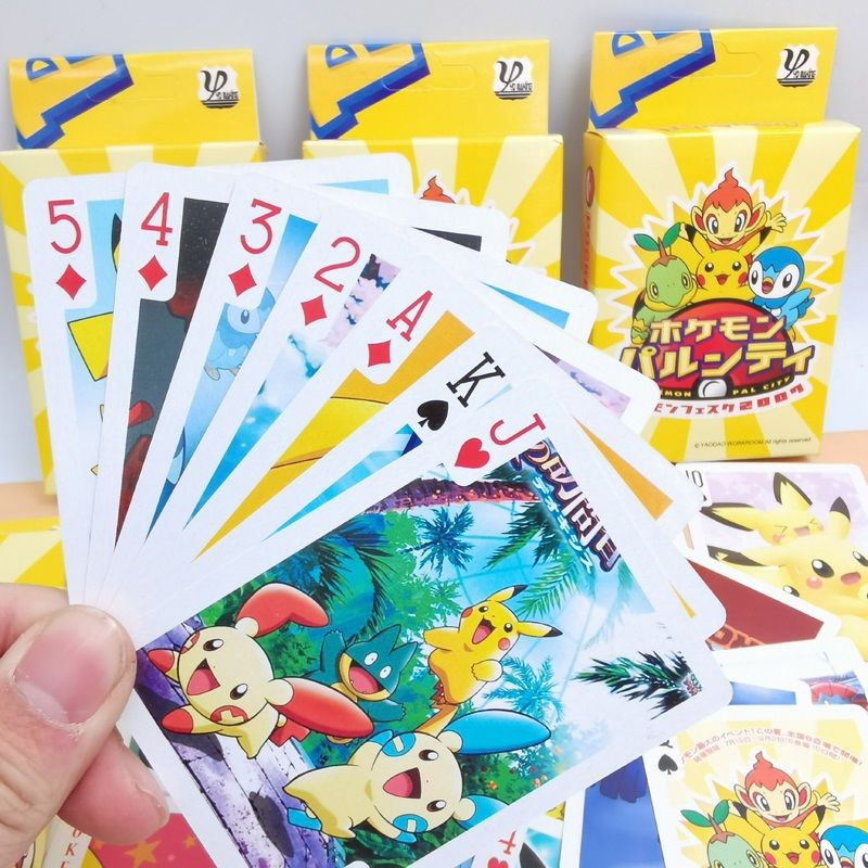 4-กล่อง-54-ชิ้น-โปเกมอน-เล่นไพ่-การ์ดปิกาจู-ราคาถูก-game-card-เด็กของเล่นเกมกระดานสำหรับ