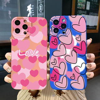 เคสโทรศัพท์มือถือ ขอบสี่เหลี่ยม ลายหัวใจ สําหรับ Realme C35 C11 2021 C12 C15 C21Y C25Y C25S Realme5 5i 6i 8 Pro