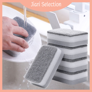 Jiari Selection  [✨สินค้าใหม่✨ ]  ราคา จำกัด เวลา ฟองน้ำล้างจาน สองด้าน ทำความสะอาดล้างจาน ฟองน้ำราคาถูก สำหรับทำความสะอาดชามหม้อและถ้วย