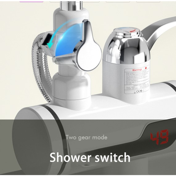 เครื่องทำน้ำอุ่นจอแสดงผลดิจิตอล-3000w-ห้องน้ำในบ้านอ่างอาบน้ำฝักบัวเครื่องทำน้ำอุ่นไฟฟ้าทันที-220v-ปลั๊ก-eu-ก๊อกน้ำไฟฟ้า
