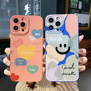 เคสโทรศัพท์มือถือ ขอบสี่เหลี่ยม ลายหน้ายิ้ม สําหรับ Samsung Galaxy A33 A53 A73 5G A32 A52S A72 A31 A41 A71