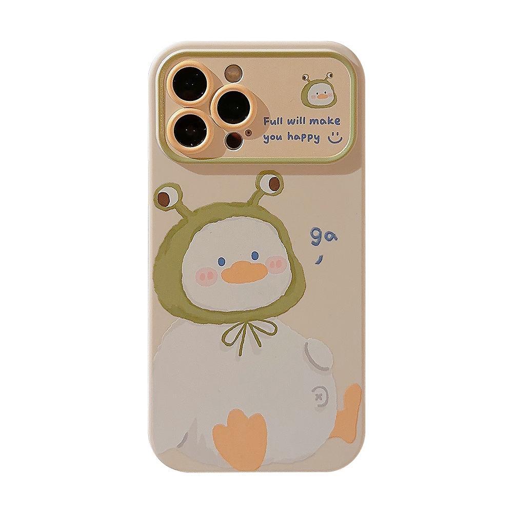 เคสโทรศัพท์มือถือ-ซิลิโคน-ลายการ์ตูนเป็ดน่ารัก-สําหรับ-iphone-se2020-7-8-plus-14-x-xr-xm-11-12-13-pro-max-at0562