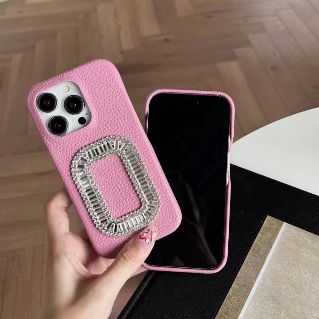 เคสโทรศัพท์มือถือหนัง-สีชมพู-สําหรับ-iphone-11-12-12pro-12promax-13-13pro-13promax-14-14pro-14promax