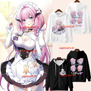 ใหม่ เสื้อกันหนาว เสื้อแจ็กเก็ตแขนยาว มีฮู้ด พิมพ์ลายอนิเมะ Honkai Impact 3 Elysia มีซิป ทรงหลวม ลําลอง แฟชั่นสไตล์ญี่ปุ่น สําหรับผู้ชาย และผู้หญิง ทุกเพศ