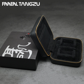 Faaeal TANGZU กระเป๋าใส่หูฟัง HIFI สีดํา อุปกรณ์เสริม สําหรับอะแดปเตอร์เสียง IEMs Dongles Eartips และสายเคเบิล