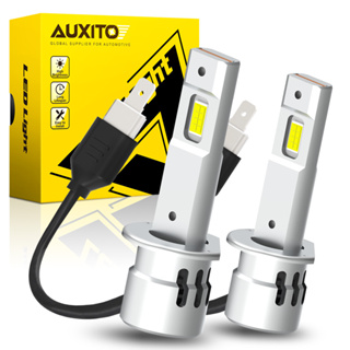 Auxito หลอดไฟหน้ารถยนต์ LED 16000LM 30W H1 6500K สีขาว พร้อมพัดลม 2 ชิ้น